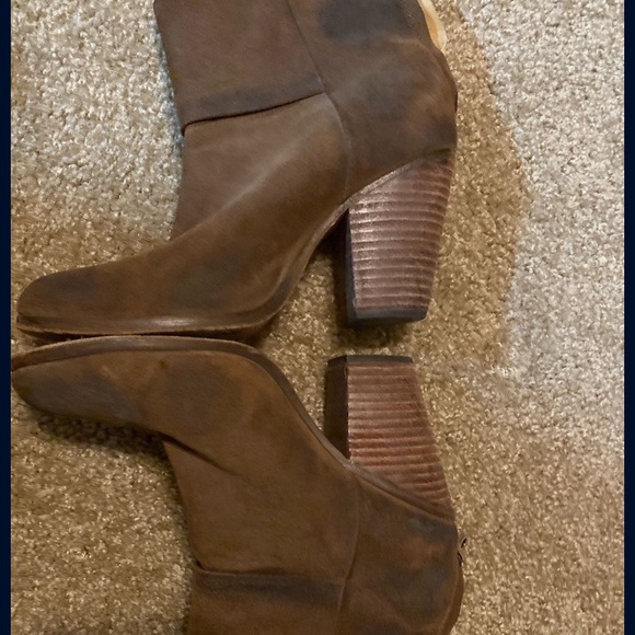 Rag & Bone Brown Ankle Boots with Western Flair - Picture 3 of 6